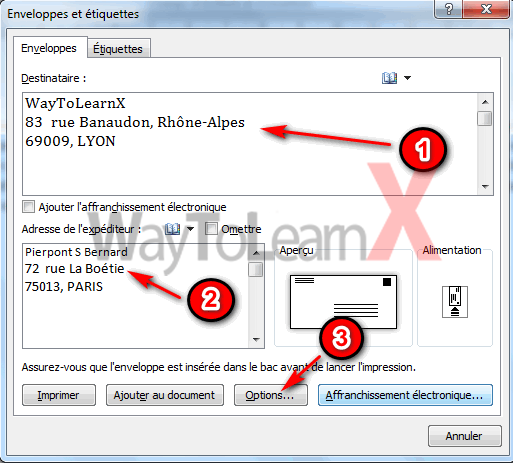 Comment Imprimer Une Enveloppe Avec Microsoft Word Waytolearnx