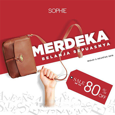 Promo, Promo Online, Promo Online Merdeka, Promo Online Merdeka Belanja Sepuasnya, Promo Online Merdeka Belanja diskon 80%, Promo Sale Up To 80%, Promo Extra Diskon 20%, Promo Online Sophie Paris, Promo Online Sophie Martin, Sophie Paris Promo Online, Sophie Paris Promo Online Agustus 2019