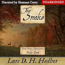 The Smoke: New York audiobook cover. An autumnal forest scene.