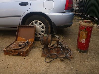 Record player from the recreation room of the White Bay Power Station, photographed by industrial heritage artist Jane Bennett