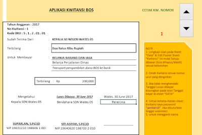 cetak otomatisAplikasi Cetak Kwitansi BOS SD/SMP/SMA OTOMATIS Versi SE Mendagri 2018