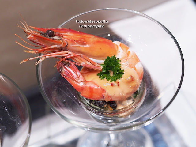 Sweet Harissa Chili Prawn Cocktail With Avocado Black Bean Salsa