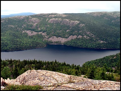 02p3 - Pemetic Mtn Hike - View from Summit - Penobscot Mtn, Jordan Cliffs, Carriage Road