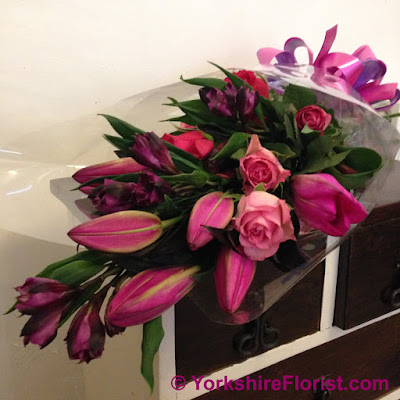  lily rose and alstromeria bouquets
