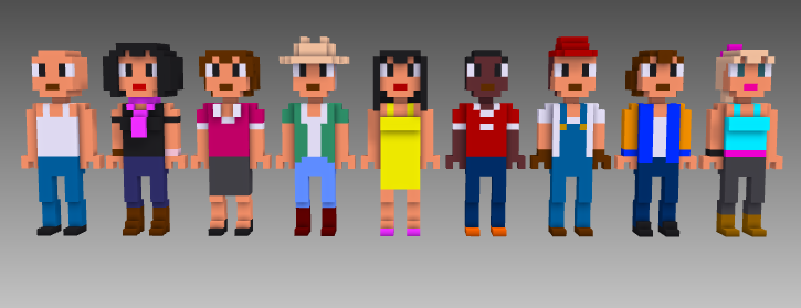 MagicaVoxel voxel people