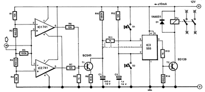   Audio Controlled Mains Switch Circuit Diagram