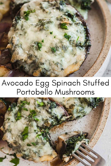 Spinach Stuffed Portobello Mushrooms