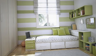 White and green teenage bedroom ideas