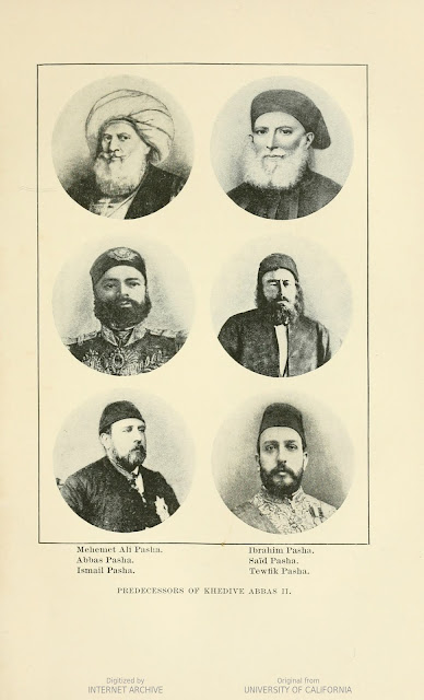 السابقون على الخديو عباس الثاني (محمد علي باشا، إبراهيم باشا، عباس باشا، سعيد باشا، إسماعيل باشا، توفيق باشا)