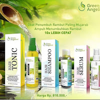 paket penumbuh rambut botak maximal treatment green angelica