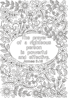 The Prayer of a Righteous Person Coloring Page