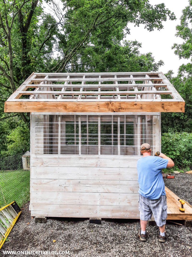 our greenhouse paint & stain colors | On The Creek Blog // www.onthecreekblog.com