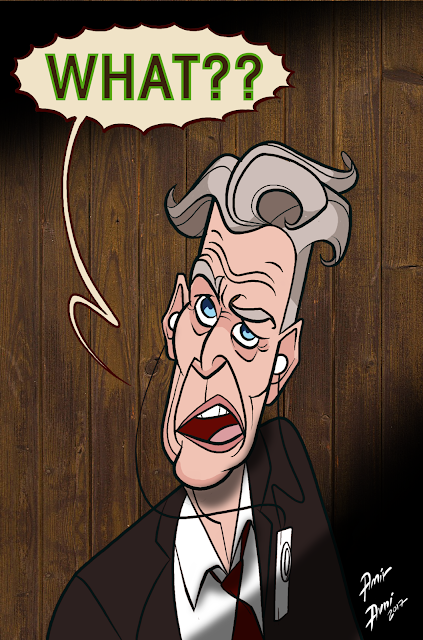 David Lynch by Ami Avni, Twin Peaks Cartoon 