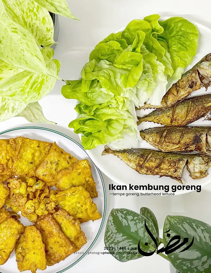 Ikan Kembung Goreng Tempe Goreng Dan Butterhead Lettuce