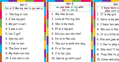 SIGHT WORDS IN SENTENCES (Free to Download Reading Material)