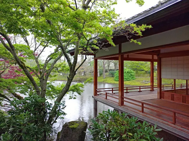 View of the Japanese Garden in Hasselt during Sakura season