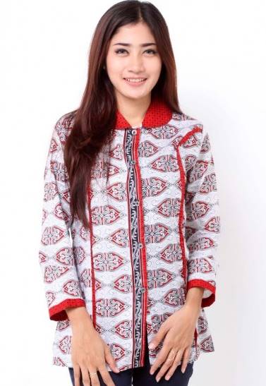 10 Model Baju Batik Wanita Lengan Panjang Terbaru 2019