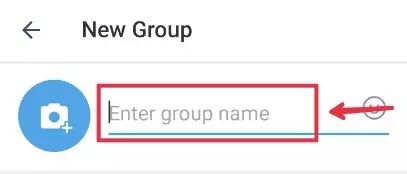 Group name एंटर करें।