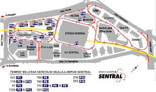 kl sentral, map, kuala lumpur