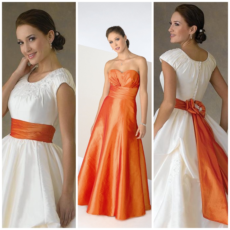 fall colored wedding dresses