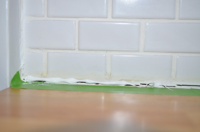 caulking counters, tile, kitchen, caulk, LOCTITE