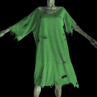 Dynamic 3D Zombie Dress made in Marvelous Designer 5