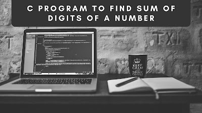 C program to find sum of digit  of a number
