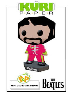 Kuri Paper - Pop Mini Funko George Harrison Beatles Papercraft