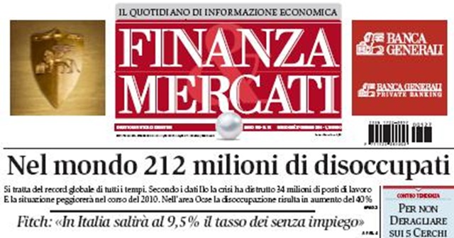 Copertina Finanza Mercati del 27 gennaio 2010