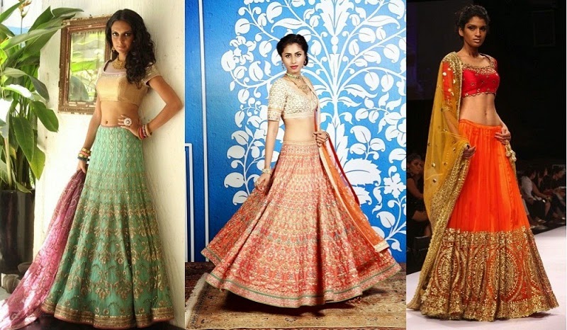 Olive Skin tones lehengacholi