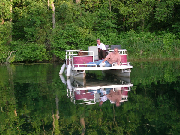 Pat & Mike making the pond pretty