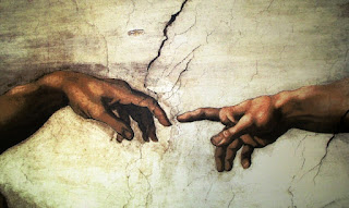 Photo of Michelangelo's Hand of God Painting by Markus 53 at https://pixabay.com/photos/art-painting-wall-painting-285919/