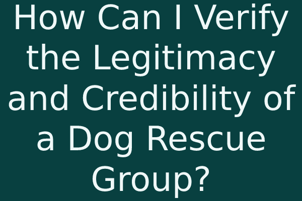How Can I Verify the Legitimacy and Credibility of a Dog Rescue Group?