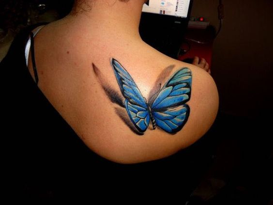 Blue-3D-butterfly-tattoo-shoulder