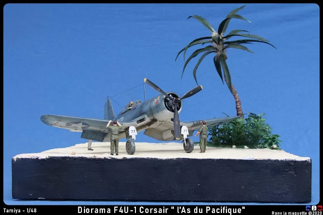 Diorama F4U-1 Corsair de Tamiya  "L'As du pacifique".