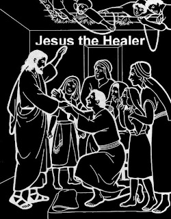 Jesus the healer line art drawing picture and people, leper praying Christ download free religious cliparts(clip arts) and Christian pictures