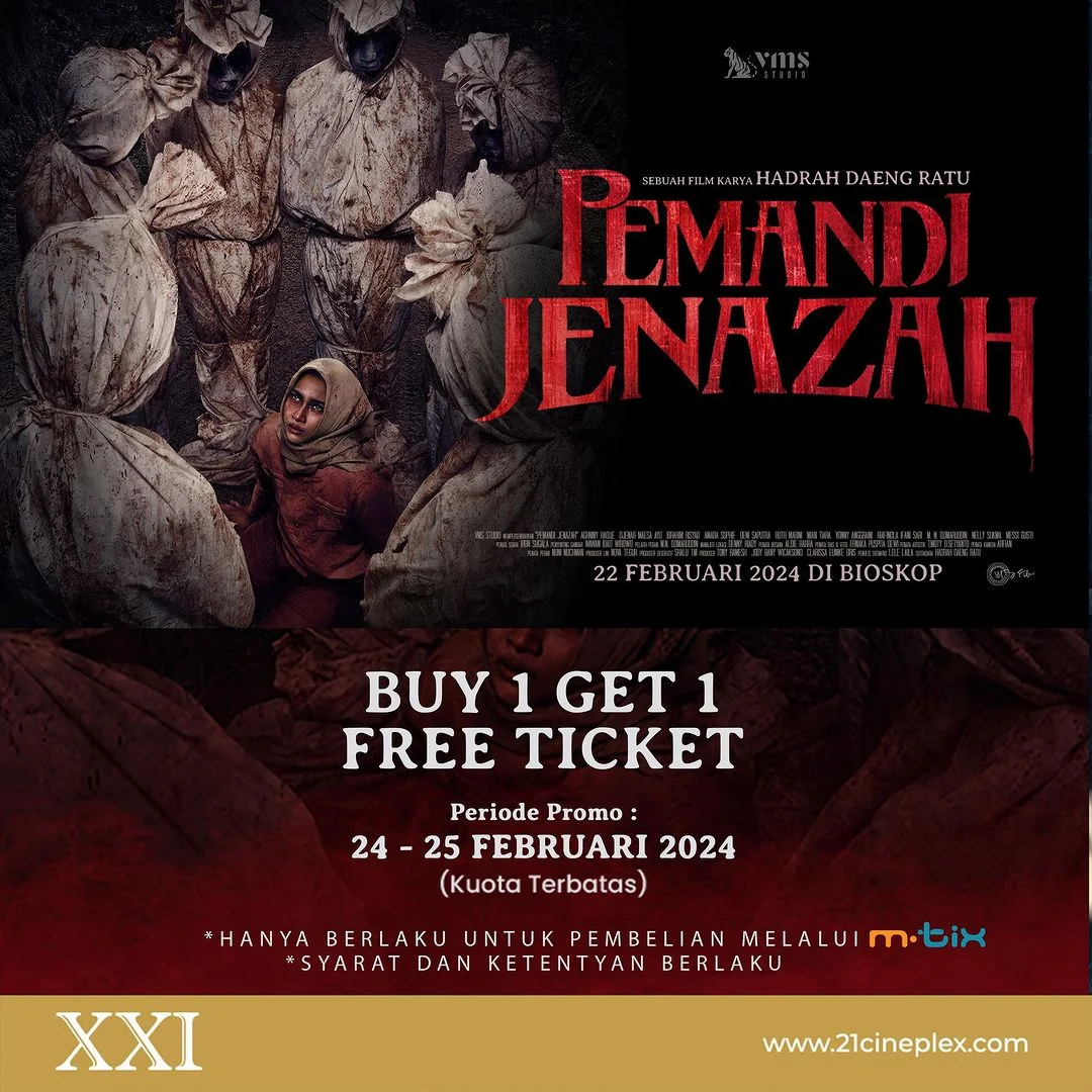 Promo Cinema XXI - Beli 1 Gratis 1 Tiket Film