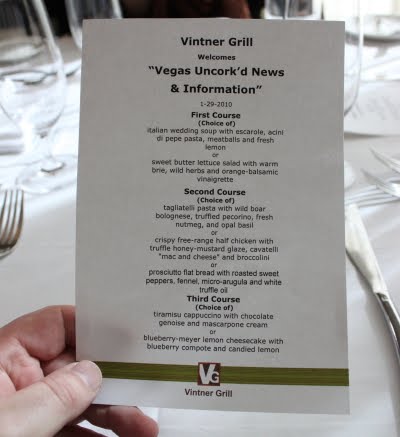 Just a quick postal service earlier heading off for a tour in addition to dine some at the Venetian Scenes from the Vegas Uncork’d Luncheon at Vintner Grill