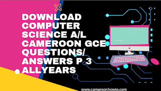 Download Cameroon GCE A level computer science past question + answer paper Three