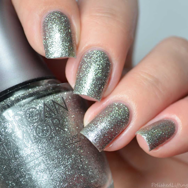 silver glitter nail polish