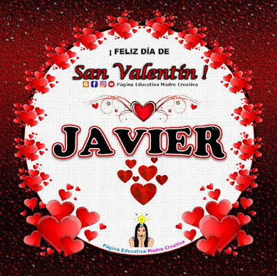 Feliz Día de San Valentín - Nombre Javier