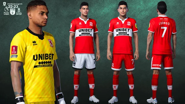 Middlesbrough FC 22-23 Kits For eFootball PES 2021