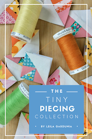 paper piecing, small piecing, tiny piecing, tiny quilts, quilt, quilting, modern quilt guild, tiny piecing collection , sewn by Leila Gardunia 