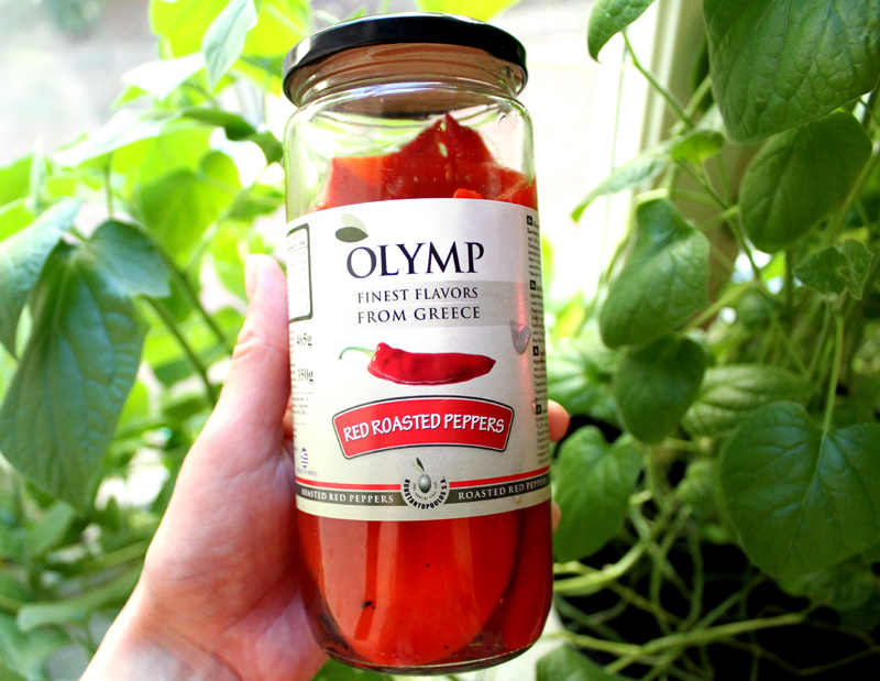 Oppskrift Olymp Red Roasted Peppers Grillet Paprika Mettende Salat Dressing Sunnere Lunsj Frokost