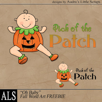 http://audraslittlescraps.blogspot.com/2009/11/oh-baby-fall-word-art-freebie-3-of-3.html