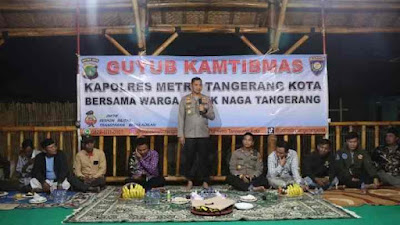 Kapolres Metro Tangerang Kota Guyub Kamtibmas Bersama Warga 3 Desa di Teluknaga