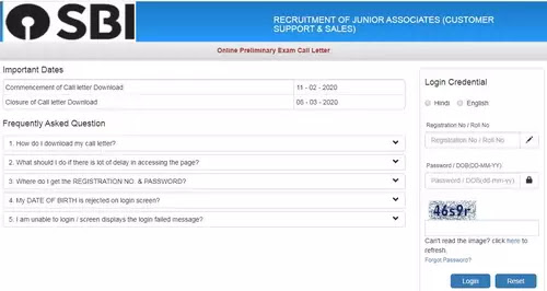 SBI Clerk Admit Card 2020 Out, Prelims Exam Call Letter Download