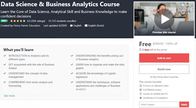 [100% Off] Data Science & Business Analytics Course| Worth 199,99$