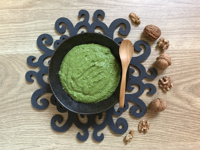 pesto de espinacas y nueces receta