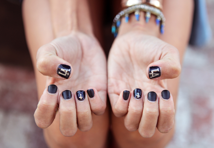 Black and Gold Nails